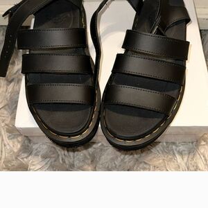 Dr. Martens Black Leather Sandals